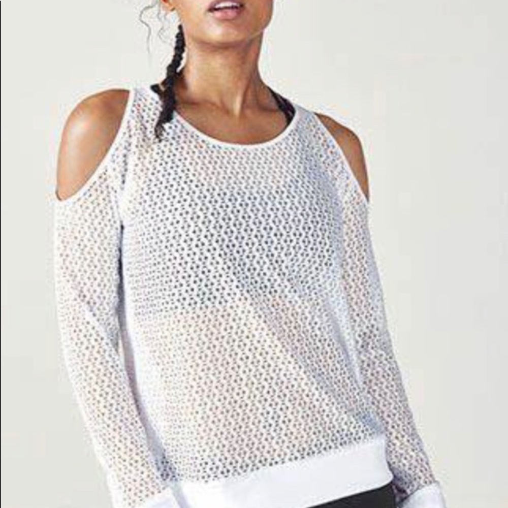 Fabletics cindy long sleeve cold shoulder top